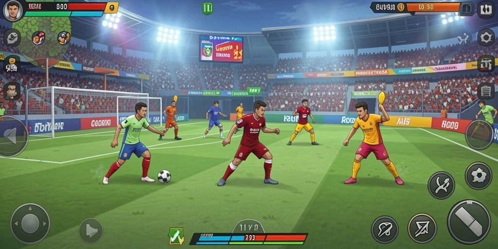 Tampilan gameplay yang menarik dan penuh warna.