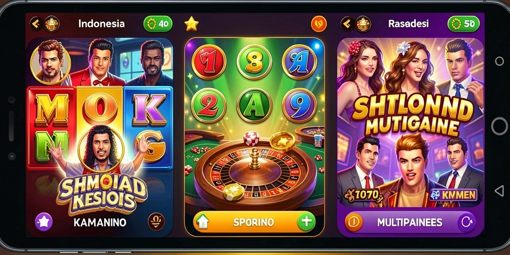 Screenshot menampilkan permainan slot dengan grafis menarik.
