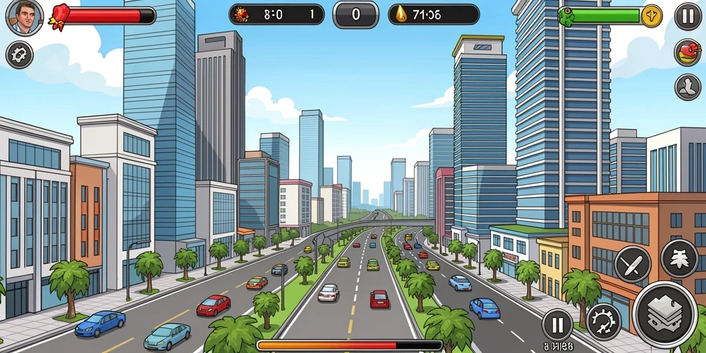Tampilan awal game yang menarik dan interaktif.
