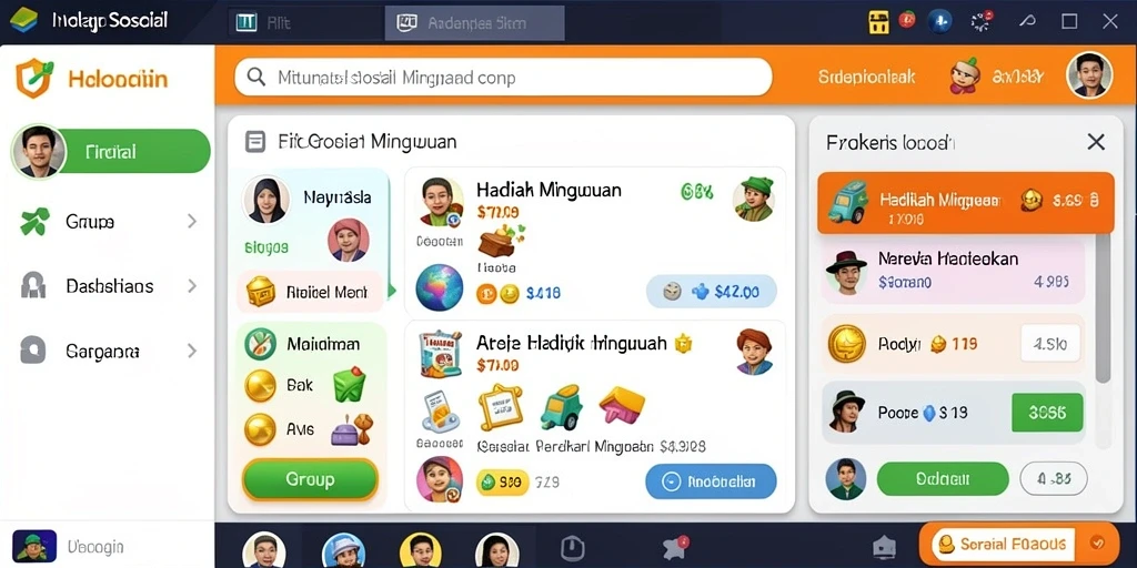 Tampilan karakter yang menarik dan beragam.